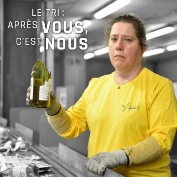 Le verre est dangereux pour les agents de tri