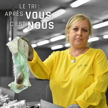 Ne jetez pas les protections hygiéniques dans le bac de tri