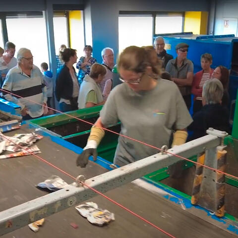 Visite du centre de tri - Syded du Lot